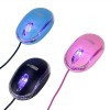 Mini Optical Wired Ergonomic Mouse LED Light Pink Black Blue Computer Notebook Laptop Mice for Children and Lady by SOONGO