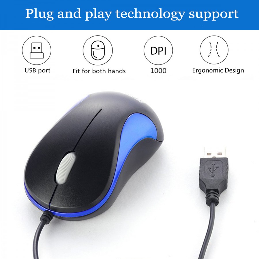 Computer mini usb wired optical mouse portable for laptop notebook