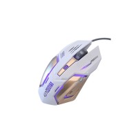 Gaming Mouse Professional Adjustable 3200 DPI Precise Sensitivity Optical High-Grade USB Wired Pro Gamer Mouse with 4 Color Breathing Light and Stable Steel